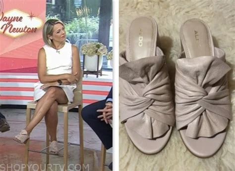 The Today Show: August 2023 Dylan Dreyer's Beige Twist Sandals Heels | Shop Your TV