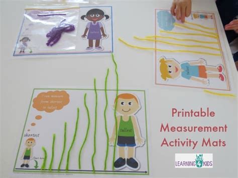 Printable Measurement Activity Mats (STANDARD PRINT) | Learning 4 Kids