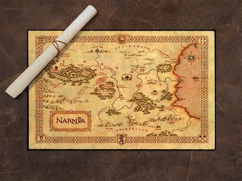 Narnia World Map - Cloth Map Scroll (Inspired by Narnia) - Geekify Inc