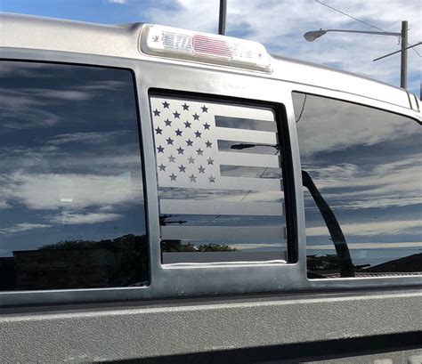 Ford F150 Back Middle Window American Flag Decal 2004-2014 | Elevated Auto Styling