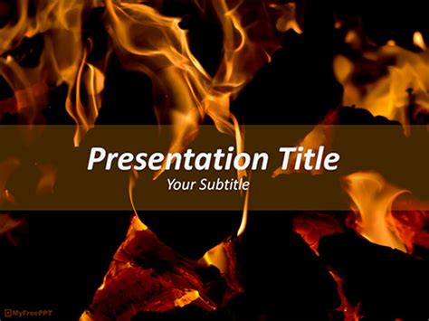 Free Fire Flames PowerPoint Template - Download Free PowerPoint PPT