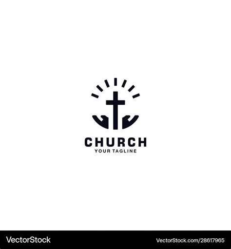 Church logo design template inspiration Royalty Free Vector