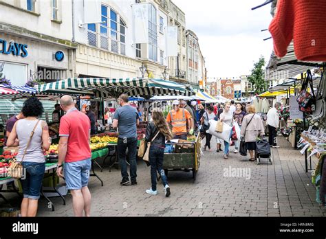 Loughborough market Stock Photo - Alamy