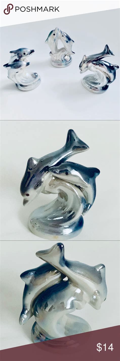 Vintage Trio of Dolphin Figurines | Figurines, Vintage, Colorful decor