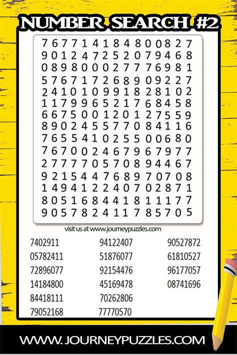 Number search puzzle for kids and adults. Enjoy this free number search puzzle today. https ...