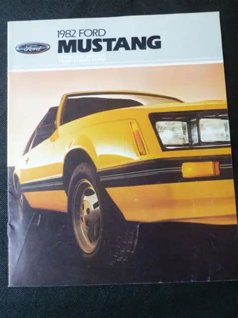 1982 FORD MUSTANG Car Dealer Sales Brochure 20 pages $21.95 - PicClick CA