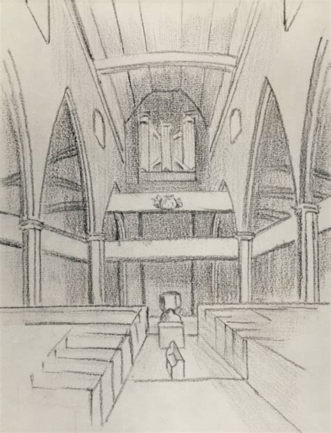 Drawing of parish church interior with galleries – The history of ...