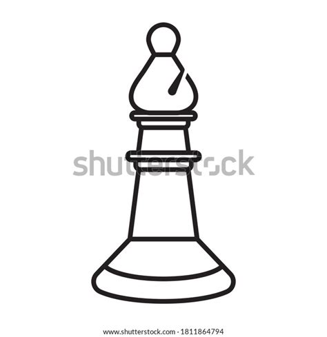 Bishop Chess Piece Line Art Vector Stock Vector (Royalty Free ...