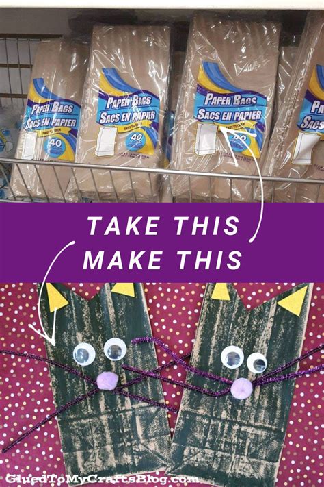 Paper Bag Black Cat – Kid Craft Idea For Halloween Cat Crafts, Glue Crafts, Halloween Crafts For ...