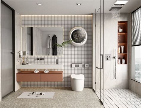 Modern bathroom 3d model Download Maxve