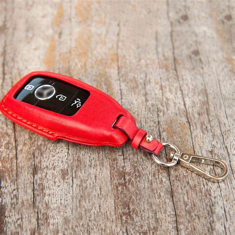 Mercedes Key Fob Cover Leather Key Case For Mercedes Red Car | Etsy