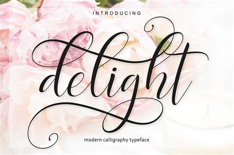 Delight Script | 4 Font (21468) | Calligraphy | Font Bundles