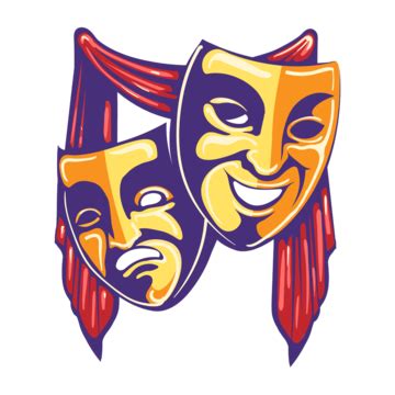 Emblem Clipart Hd PNG, Emblem Of Theater Masks Retro Emblem, Label, Poster, Abstract PNG Image ...