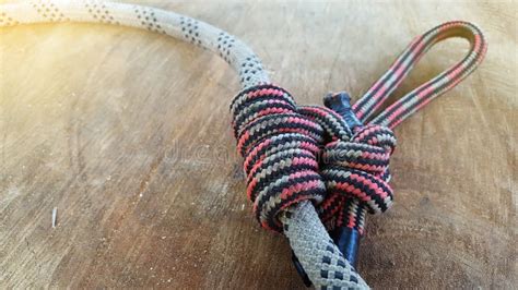 Rope Knots, Climbing Equipment for Rock Climbing Athletes Stock Photo - Image of lasso, pattern ...