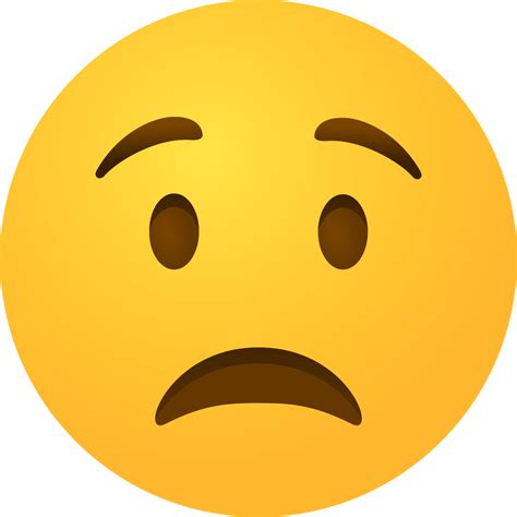 "Worried face 1 emoji" Emoji - Download for free – Iconduck