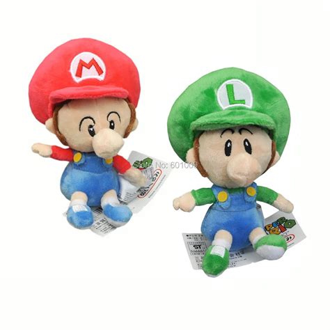 6" Super Mario Baby Mario Luigi Baby Super Mario Bros. Plush Doll Soft ...