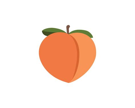 Vector Peach Emoji Design Svg, Jpg, Png, Eps - Etsy