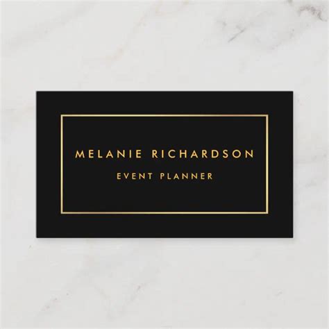 Modern Minimalist Professional Elegant Gold Black Business Card | Zazzle