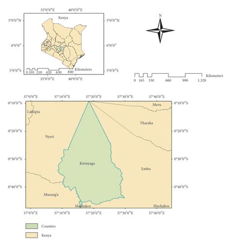 Map of the Mwea Irrigation Scheme in Kirinyaga County. | Download ...