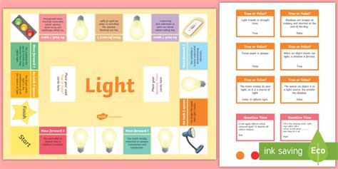 Light Science Board Game (teacher made)