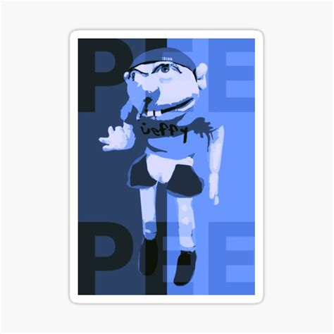 "blue jeffy" Sticker for Sale by thiscub | Redbubble