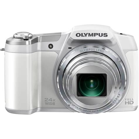 Olympus SZ-16 iHS Digital Camera (White) V102100WU000 B&H Photo