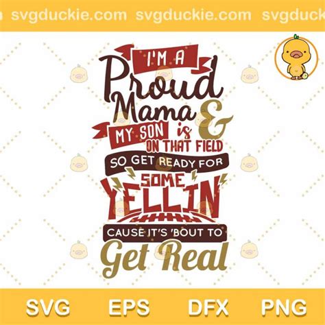 Proud Mama SVG, Quotes Mama Football SVG PNG DXF EPS