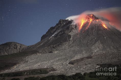 Glowing Lava Dome During Eruption Photograph by Richard Roscoe - Pixels