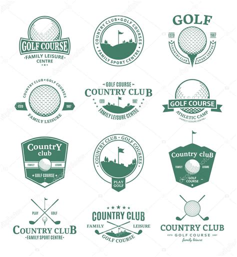 Golf country club logo, labels and design elements Stock Vector by ...