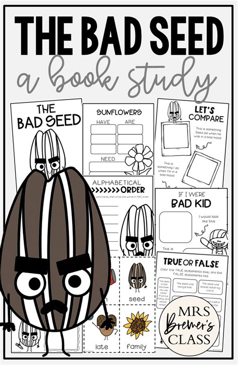 The Bad Seed | Book Activities and Craftivity | Mrs. Bremer's Class