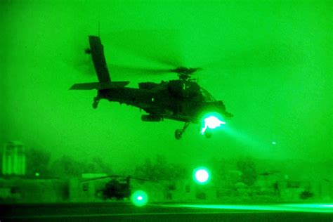 Apache Helicopter Attack At Night