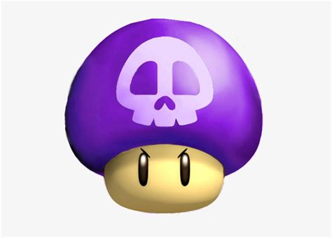 Purple Mario Mushroom - Mario Bros Poison Mushroom - 532x523 PNG Download - PNGkit