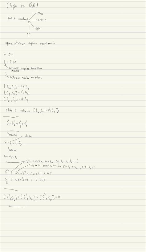 spin , intrinsic angular momentum (quantum mechanics) : r/PhysicsStepByStep