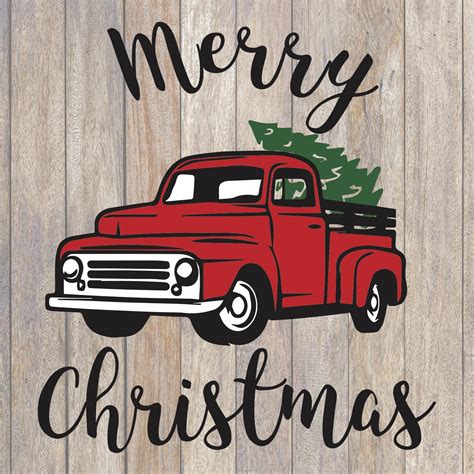 Merry Christmas Truck SVG - Christmas SVG - Holiday SVG