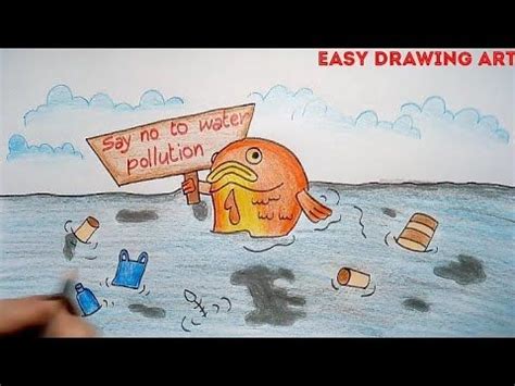 how to draw save earth poster || stop Water pollution drawing - YouTube | Save water poster ...