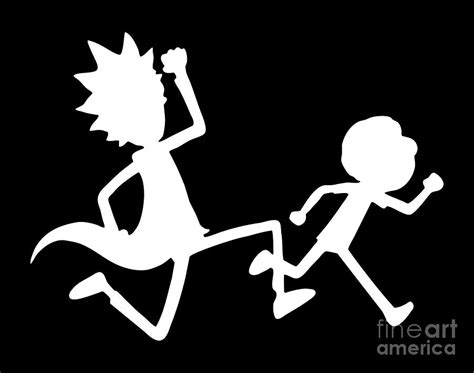 Rick and Morty runaa silhouette Digital Art by Max Thompson - Fine Art ...