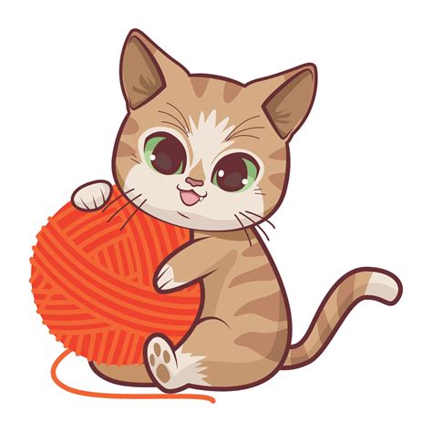 Ball Of Yarn Clip Art Cat