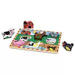 Melissa & Doug Farm Chunky Puzzle Board Game, Color: Multi - JCPenney