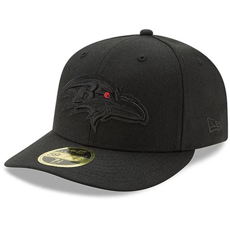 Baltimore Ravens New Era Black On Black Low Profile 59FIFTY Fitted Hat