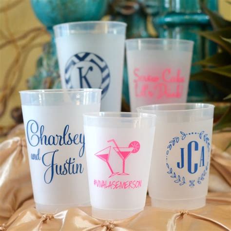 Personalized Clear Frost-flex Party Cups Screen Printed - Etsy