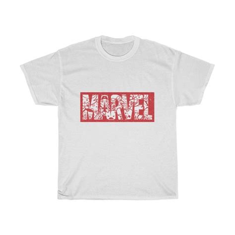 Marvel Logo Cartoon Heroes T Shirt - newgraphictees.com Marvel Logo Cartoon Heroes T Shirt