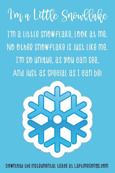 I'm a Little Snowflake - Laptime Songs - Lyrics