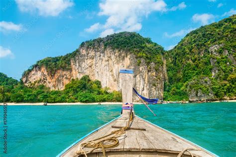 Amazing view of Koh Hong island from traditional thai longtale boat ...