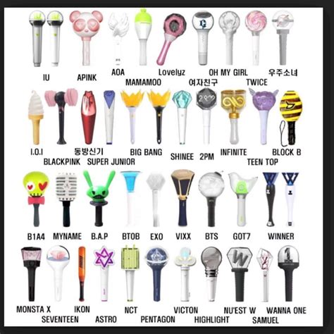 Kpop Lightstick Army Bomb Stray Kids Seventeen Black Pink Twice MAMAMOO ...