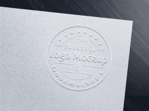 Free Fancy Art Card Embossed Logo Mockup PSD - Good Mockups