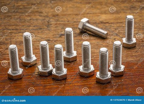 Hex stainless steel bolts stock photo. Image of industrial - 137524470