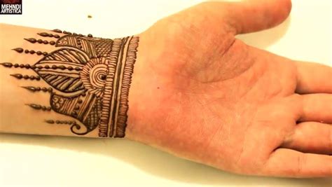 Simple Wrist Henna Mehndi Design for Hand - ArtsyCraftsyDad