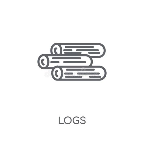 Logs Linear Icon. Modern Outline Logs Logo Concept on White Back Stock Vector - Illustration of ...