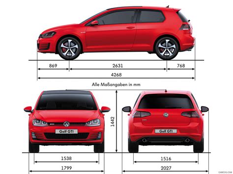 Volkswagen Golf GTI VII (2015) | Dimensions