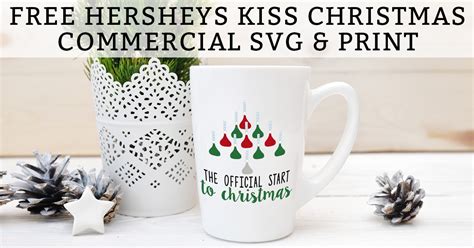 Free Hershey Kiss Christmas Commercial SVG and Print